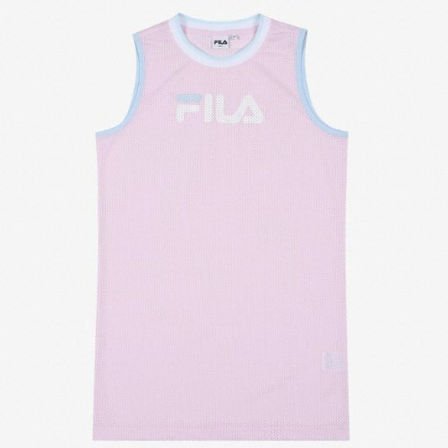 휠라 레귤러핏 메쉬 슬리브리스 원피스 FS2OPB2154F PEL_이미지