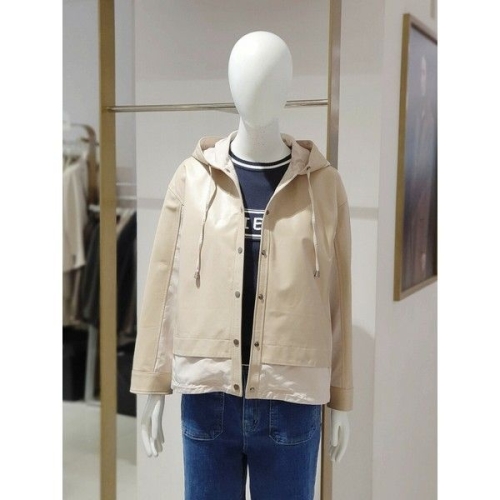 에꼴드파리 우븐 배색 후드 양가죽 점퍼 83ZEB52LUDM83Z