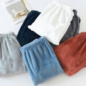 ONM 겨울 극세사 잠옷 융털 파자마 여성 홈웨어 수면 바지 11882025