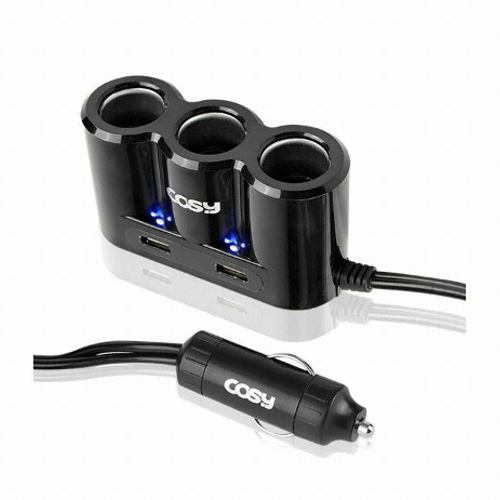 코시 CGR3003AT 시거잭 차량용 충전기 3구 소켓 USB2포트_이미지