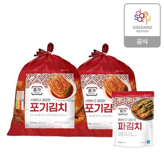 종가 중부식 포기김치 10.4kg + 파김치 300g (1개)_이미지