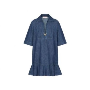 발렌티노 가라바니 샴브레이 데님 숏 드레스 원피스 여성 9174891