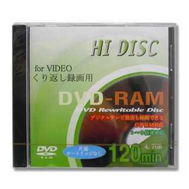 HiDisc DVD-RAM 4.7GB 3x 쥬얼 1장 비디오용_이미지