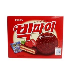 크라운제과 빅파이딸기 216g x6 무료_이미지