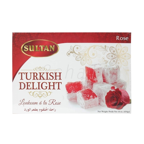 [불명] 술탄 터키쉬 딜라이트 로쿰 로즈향 터키젤리 나니아연대기 터키과자 16oz 454g Sultan Turkish Delight..