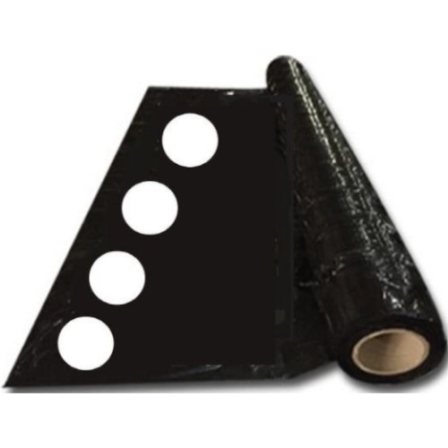 세원비닐 흑색 유공 멀칭 비닐 0.02mm 4구 (120cm x 400m)_이미지