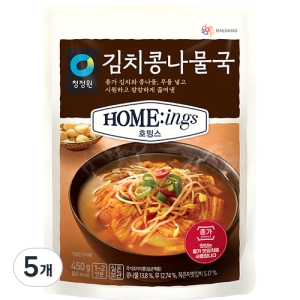 대상 청정원 호밍스 김치콩나물국, 450g, 5개_이미지