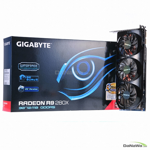 GIGABYTE 라데온 R9 280X UDV D5 3GB WINDFORCE 3X_이미지