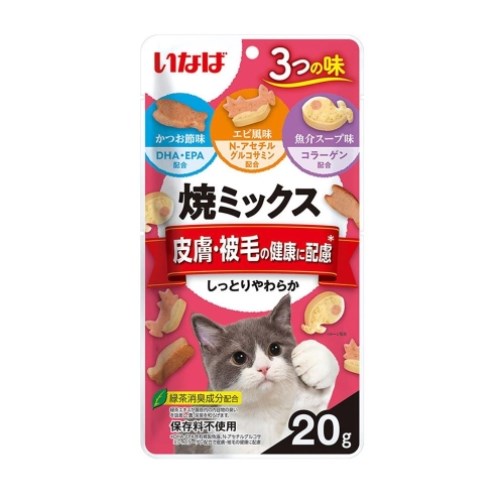 이나바 캣 챠오 야끼믹스 피부&피모 건강케어용 QSC-115K 20g (1개)_이미지
