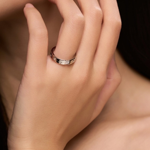 블루밍 스텝 1부 다이아 14K 여성웨딩밴드 LRF25064D