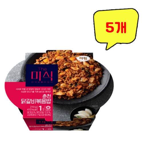 하림 더미식 춘천 닭갈비볶음밥 컵 210g (5개)_이미지