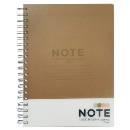 동아피엠에스 8000 PP 컬러 스프링 노트 브라운 (1개)_이미지