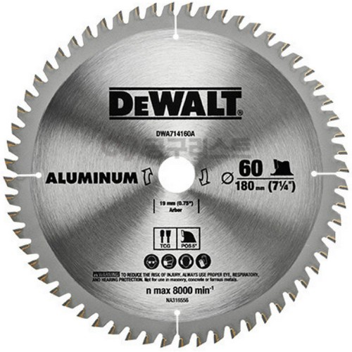 디월트 7.25인치 알루미눔용 원형톱날 DWA714160A_이미지