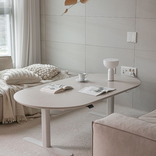 한샘 리브업 타원 모션 세라믹 식탁 1750 (의자별도)_이미지