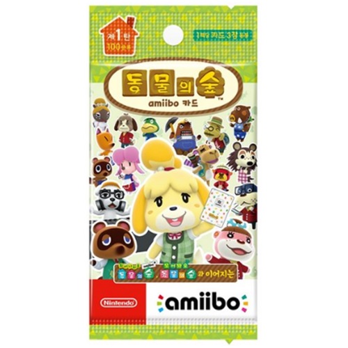 Nintendo <b>동물</b><b>의</b> <b>숲</b> 아미보 카드 제 1탄 한글판