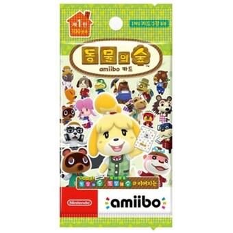 Nintendo <b>동물</b><b>의</b> <b>숲</b> 아미보 카드 제 1탄 한글판
