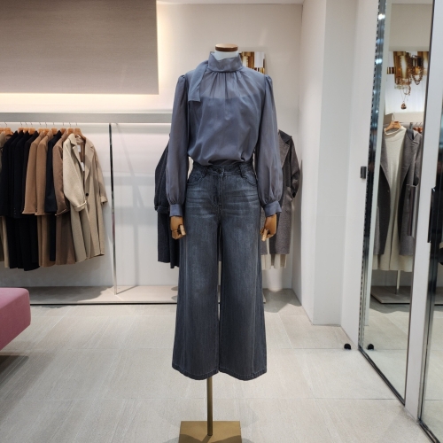 아이잗바바 워싱 와이드 팬츠 BS3B0SL431/ 블루_이미지