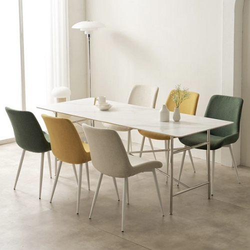 나무뜰 디센트 직각 포세린 세라믹 식탁 2000 (의자6개)