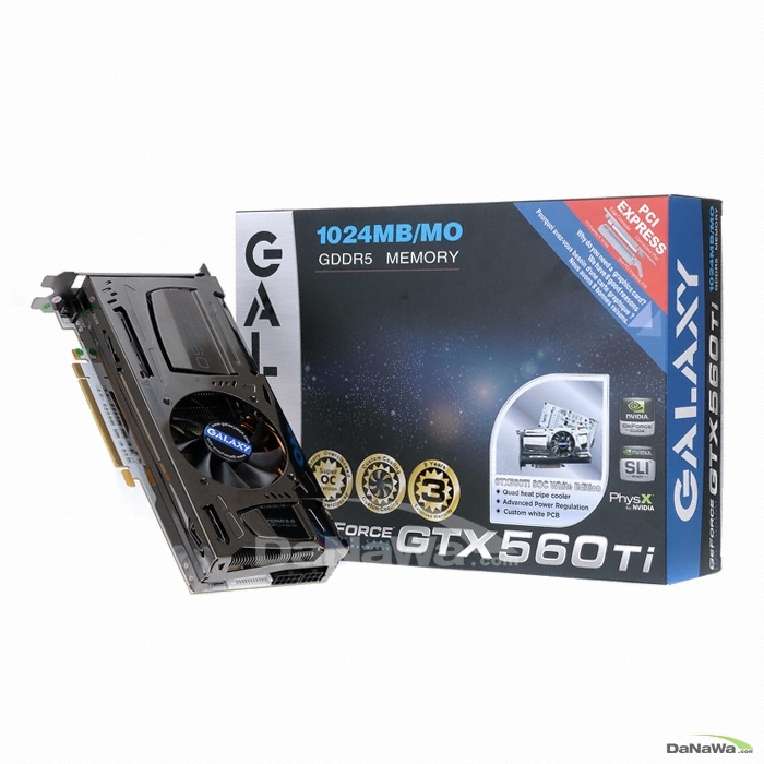 갤럭시 지포스 GTX560 Ti SOC White Edition D5 1GB_이미지