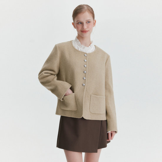 마리끌레르 울 버튼 핸드메이드 자켓 MAGAJK01MBE