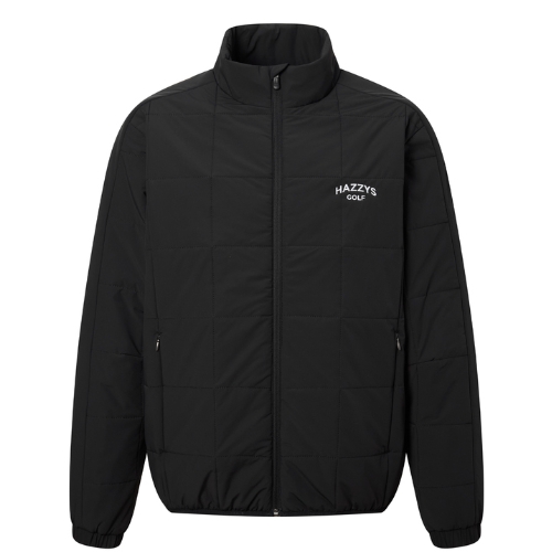 헤지스골프 스퀘어 퀼팅 패딩 점퍼 HUJU4D992BK