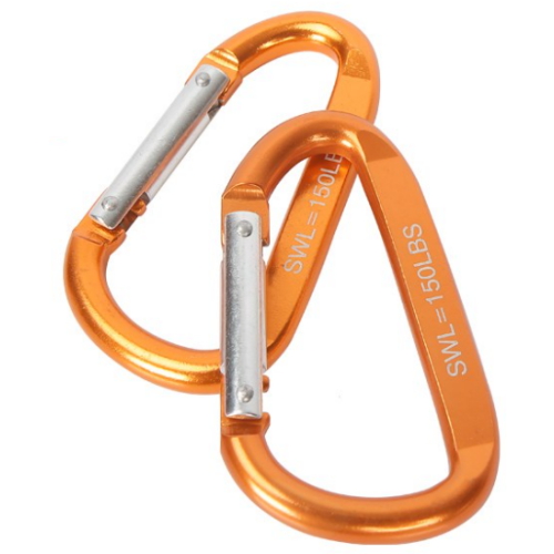 2팩 D자형 카라비너 8cm WP389007