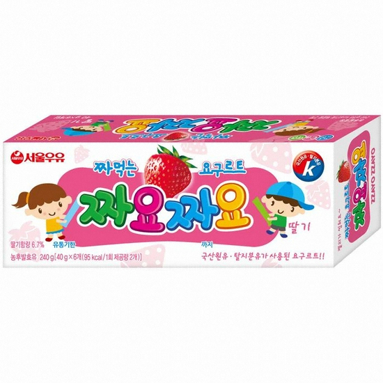 서울우유 짜먹는 요구르트 짜요짜요 딸기 240ml (1개)_이미지
