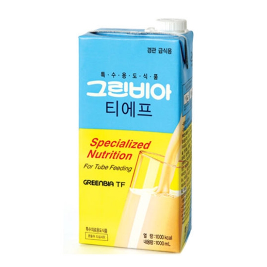 정식품 그린비아 티에프 1000ml (경관 급식 전용 환자식)이미지입니다. 누르면 해당 게시물로 새창이동합니다.