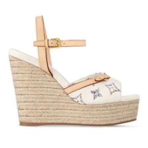 헬리오스 나우티컬 바이브 모노그램 웨지 샌들 139992197