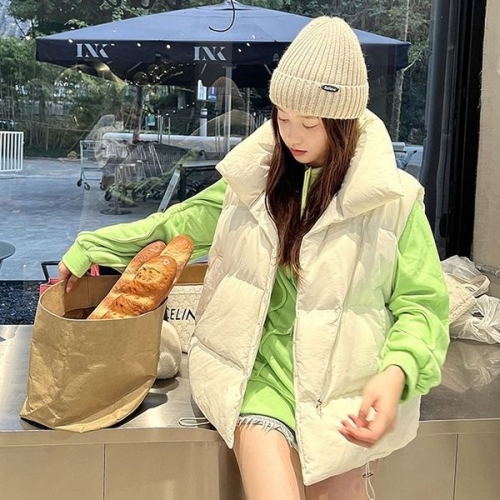 에이치플러스몰 붐 패딩 조끼 SD-241104 베스트 캐쥬얼 여성용쪼끼 스트링 오버핏 여자