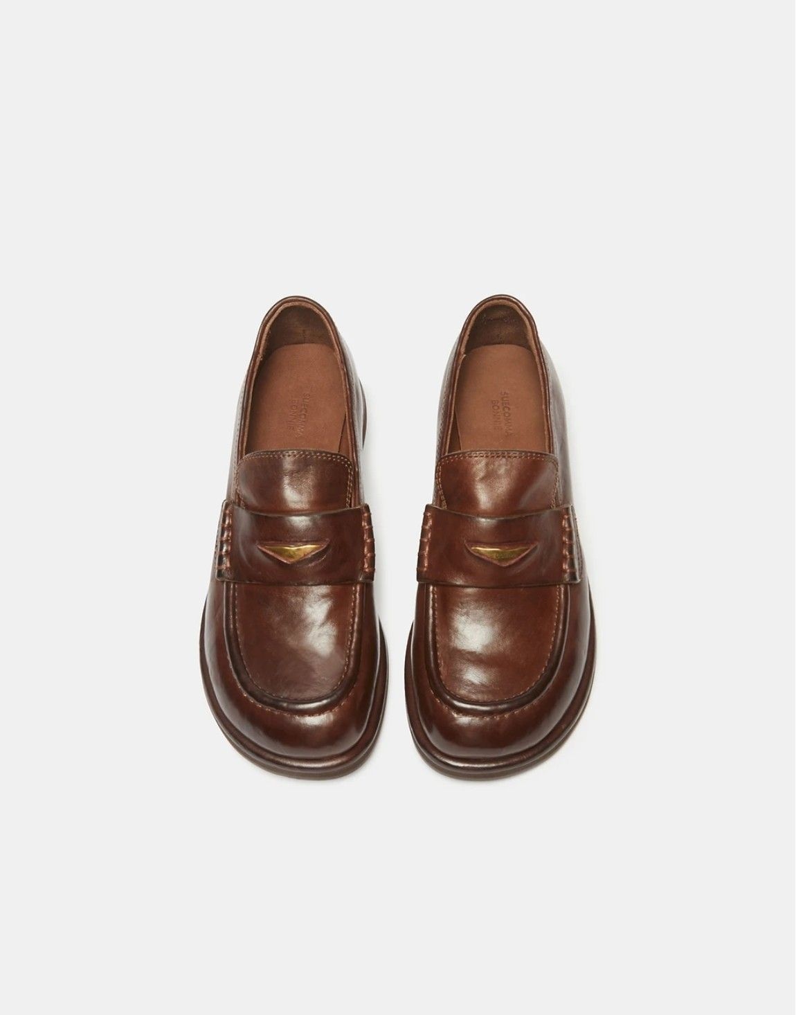 슈콤마보니 Vintage stitch loafer brown DW1DA26506BRN_이미지