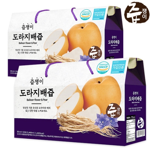 굿모닝비엔에프 즙쟁이 도라지배즙 80ml 30포 (2개)_이미지
