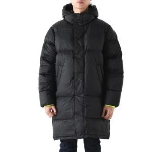 MSGM 후드 로고 롱 패딩자켓 블랙 3340MH15 227701 99_이미지