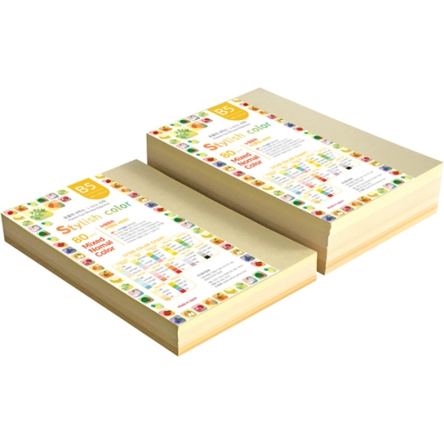 종이문화 스타일리쉬 노멀 컬러 복사용지 B5 80g (210매)_이미지