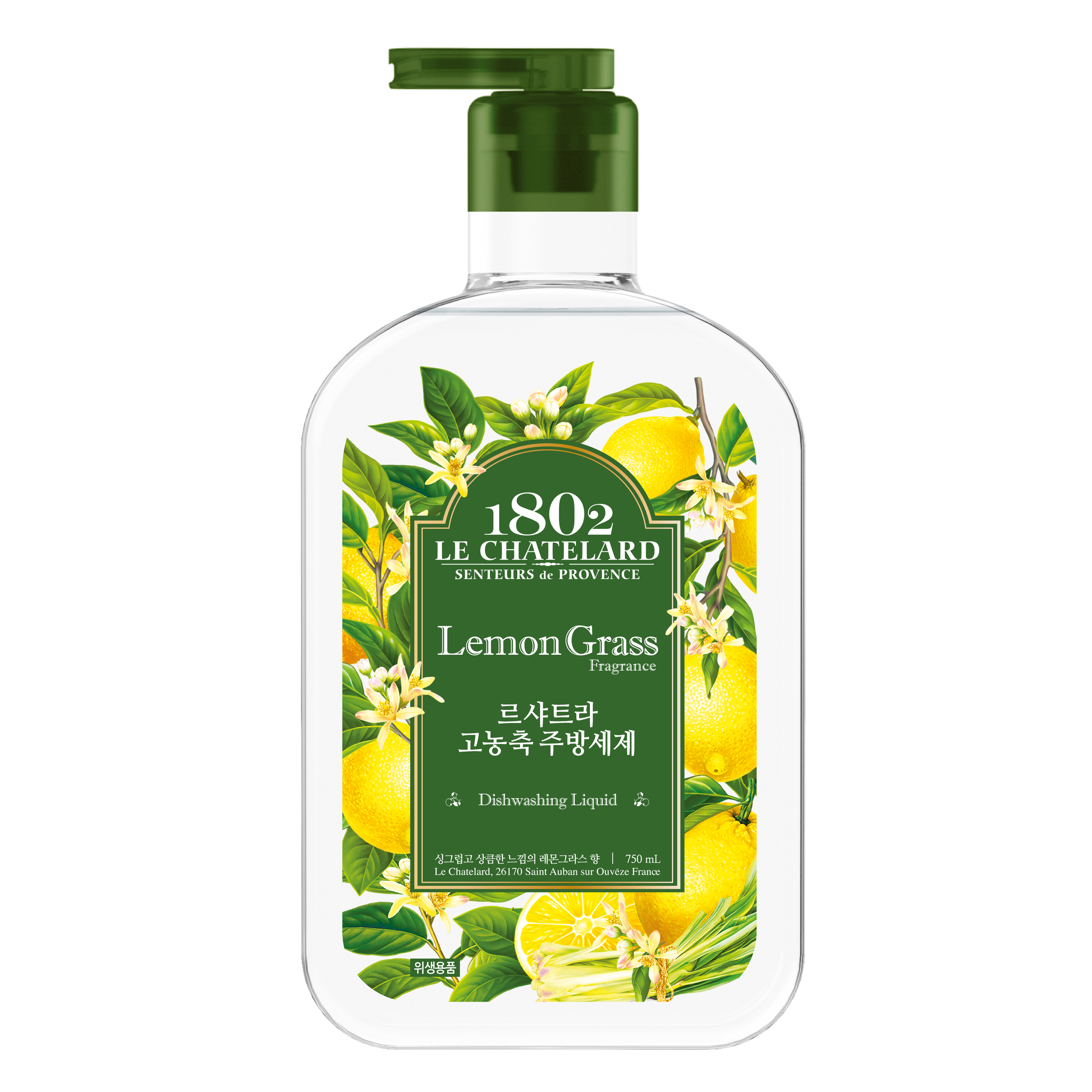 르샤트라1802 고농축 주방세제 레몬그라스 750ml[3개]