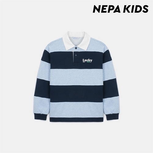 키즈 스트라이프 카라 맨투맨KKC5304M01