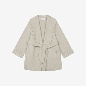 SI 루즈 벨티드 오픈 모 하프 코트 SHL2162YHH_이미지