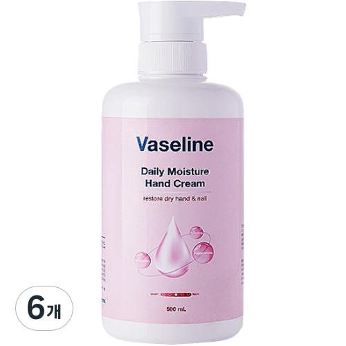 바세린 데일리 모이스처 핸드크림 500ml (6개)_이미지