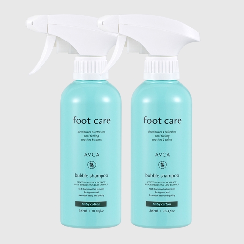 아브카 풋 케어 버블 샴푸 베이비코튼향 300ml (2개)_이미지