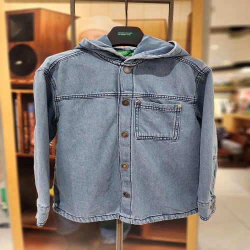 후드데님셔츠 5PWACQ03X BL 아동 여아 남아 공용 티셔츠 청남방 봄 딜 ch