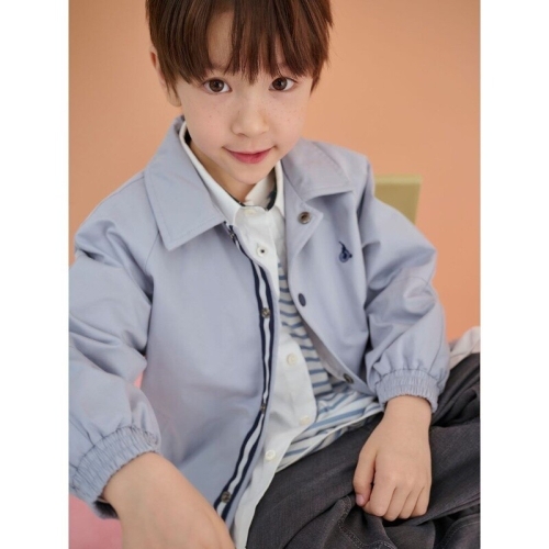 빈폴 키즈 칼라형 홑겹 블루종 등교점퍼 스카이 블루 BI5139U03Q BI5139U03QJS_이미지