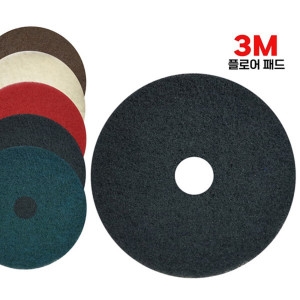 3M 마루광택기패드 흑색 7200 1박스 5개 15-20ch 바닥 광택 세척 오염 플로어패드