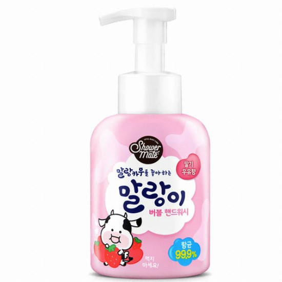 샤워메이트 말랑이 버블 핸드워시 딸기우유향 500ml