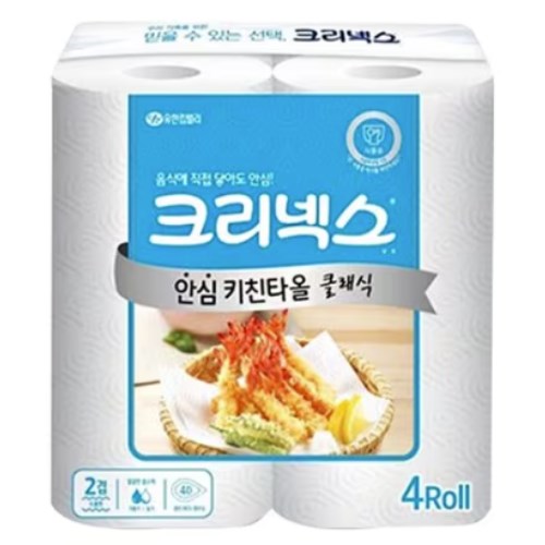 크리넥스 안심 클래식 키친타월 150매 (4입)이미지입니다. 누르면 해당 게시물로 새창이동합니다.