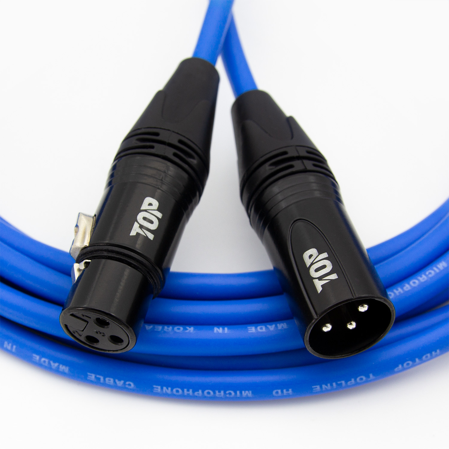 탑라인에이치디 HDTOP XLR 암 to 수 마이크 연장 케이블 블랙블루 (40m, HT-TP5715)_이미지