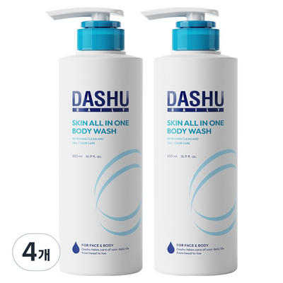 다슈 데일리 스킨 올인원 바디워시 500ml (4개)_이미지