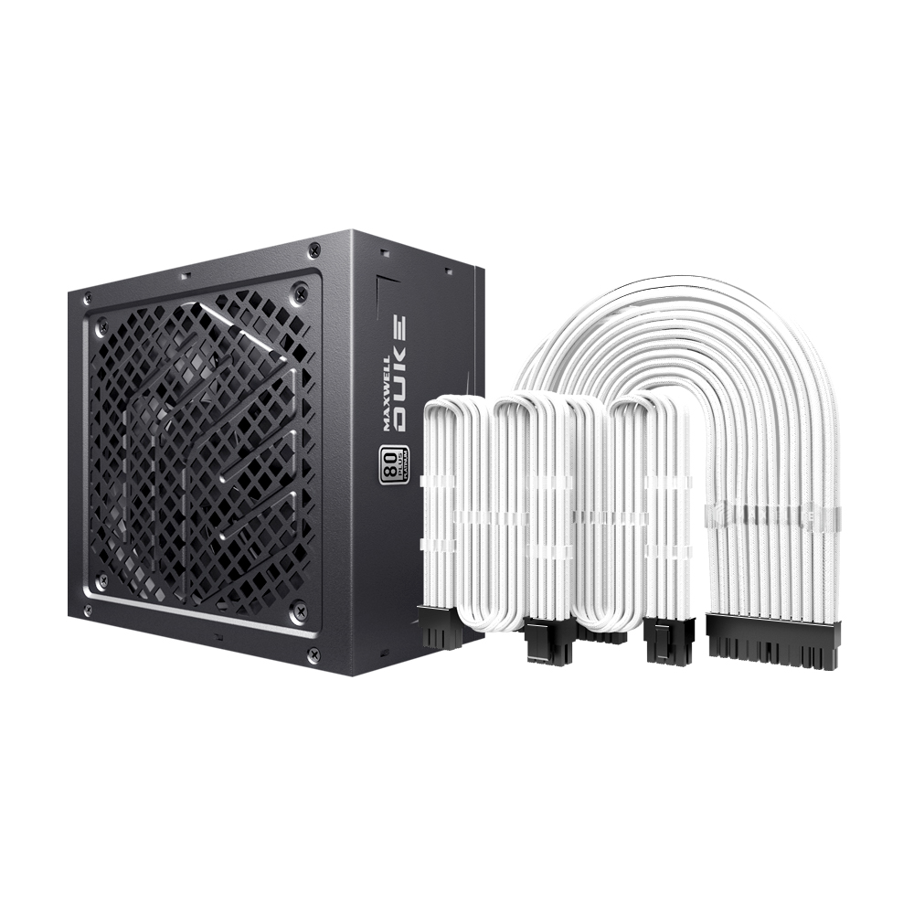 맥스엘리트 MAXWELL DUKE 1000W 80PLUS플래티넘 풀모듈러 퓨어화이트_이미지