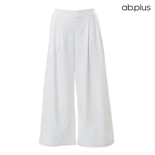 Ab.plus 핀턱 백밴딩 포인트 와이드 팬츠 LSX2MP56A