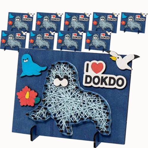 민화샵 스트링아트 독도만들기 집콕놀이키트 유아미술놀이 집에서할수있는놀이 강치 DDPWD0892_이미지