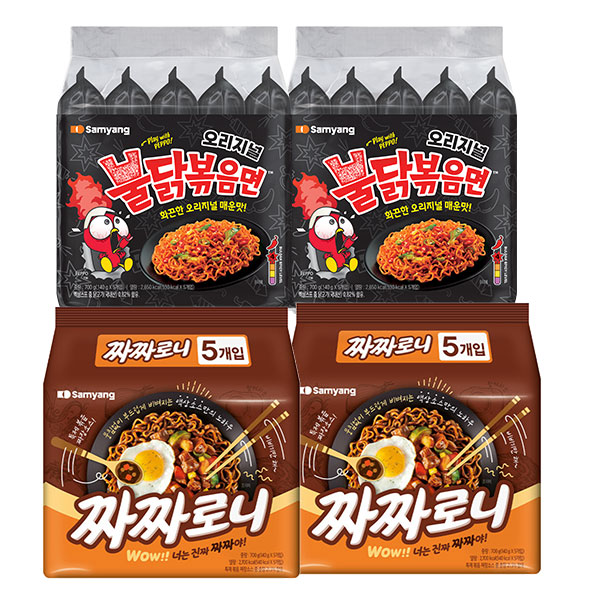 삼양식품 불닭볶음면 10개 + <b>짜짜로니</b> 10개